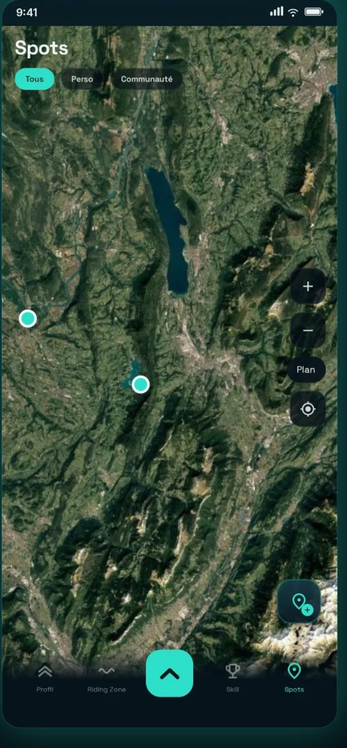 Carte des spots de dockstart
